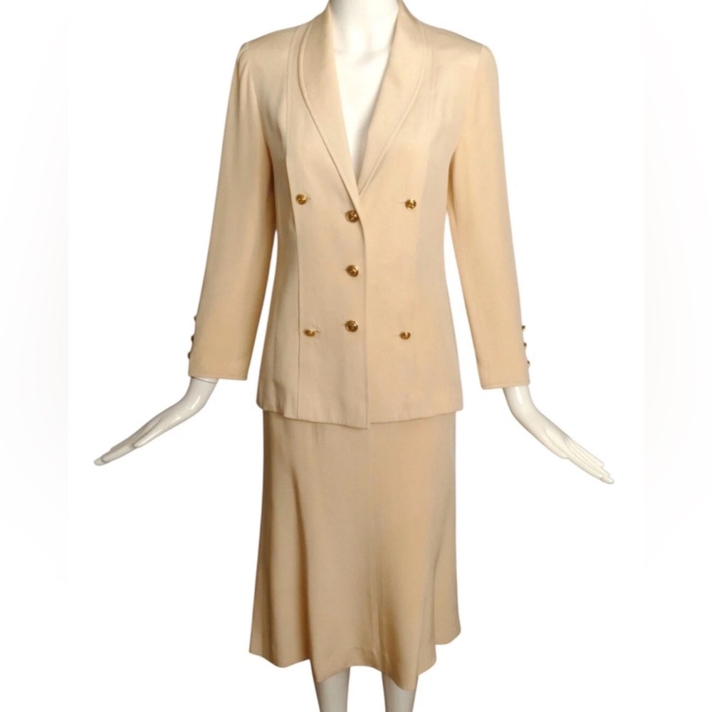FLASH SALE! CHANEL 1980’s Silk Skirt Suit - Size 4 US - Karl Lagerfeld Era